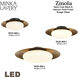 Zinola LED 18 inch Sand Coal and Halcyon Gold Flush Mount Ceiling Light